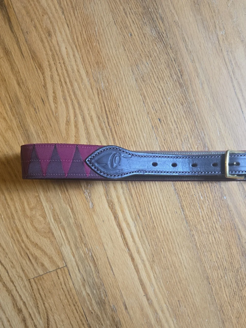 Boy-o-Boy Bridleworks Warrenton equestrian stirrup buckle leather belt, 40